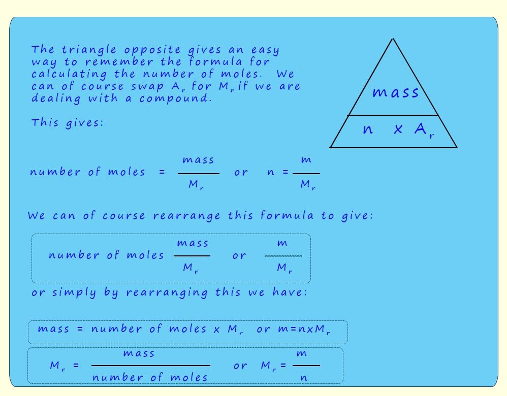 Calculating Numbers Of Moles